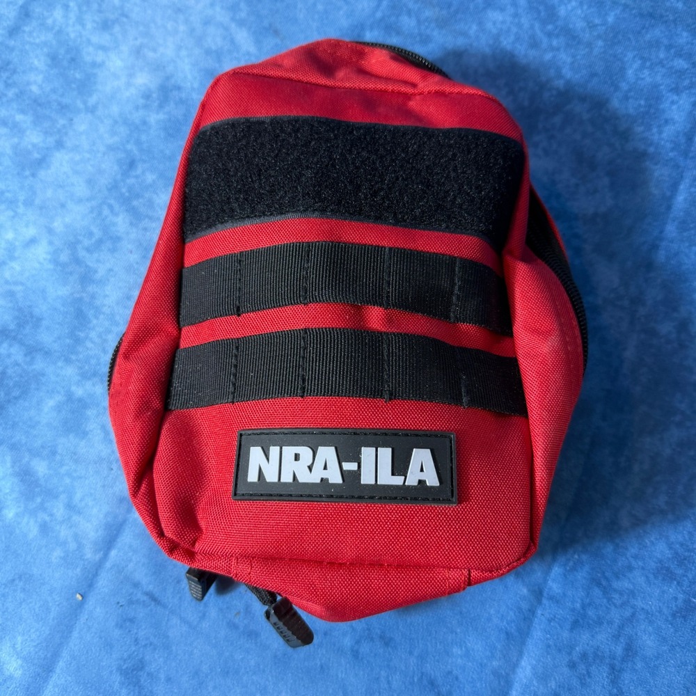 NRA-ILA Tactical First Aid Kit Pouch Red MOLLE IFAK Emergency Medical Bag